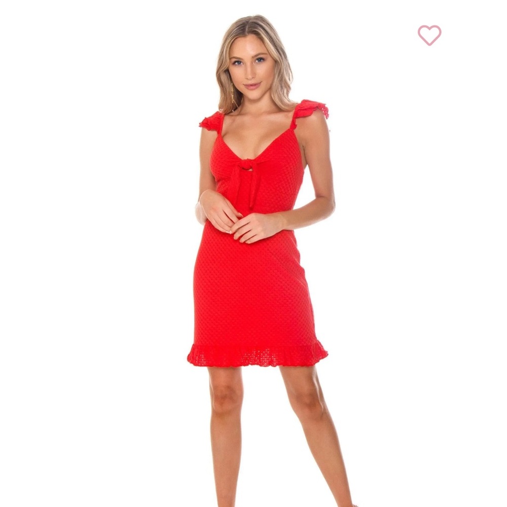 Minkpink Red Flouncy Dress